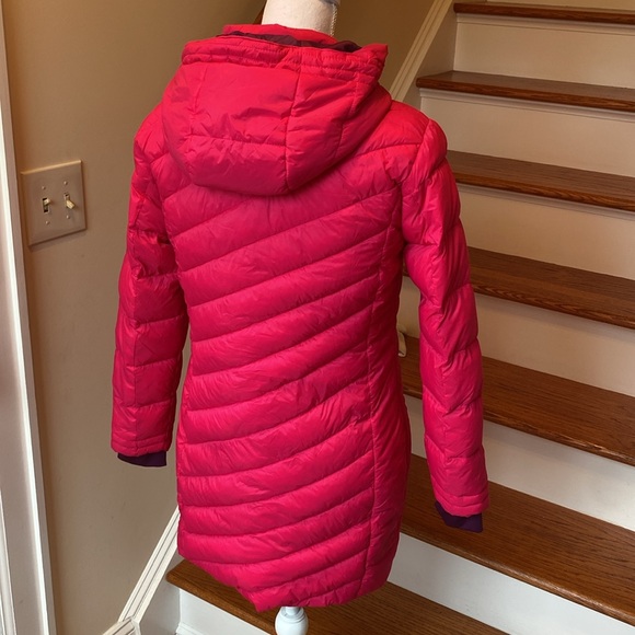 Spyder Hot Pink Purple Lined Girls Puffer Long Synthetic Down Jacket Lg 14/16 - Picture 3 of 15
